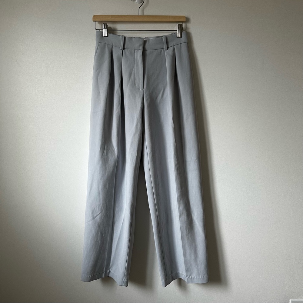Aritzia Babaton Revue High Rise Wide Leg Pant Size 4 Baby Blue